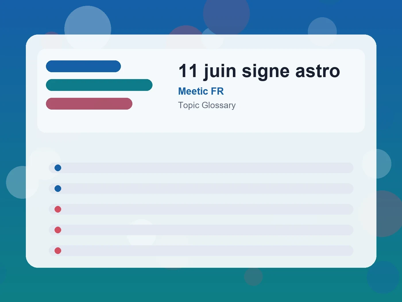 Meetic FR 11 juin signe astro guide visual