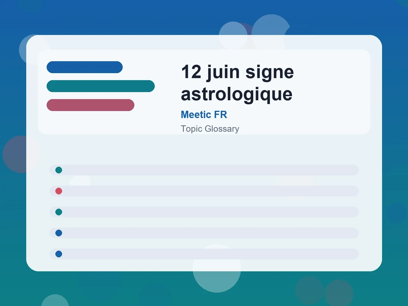 Meetic FR 12 juin signe astrologique guide visual