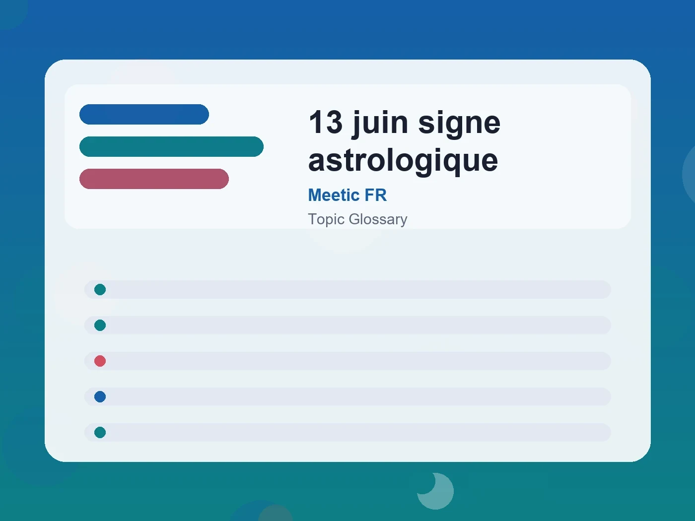 Meetic FR 13 juin signe astrologique guide visual