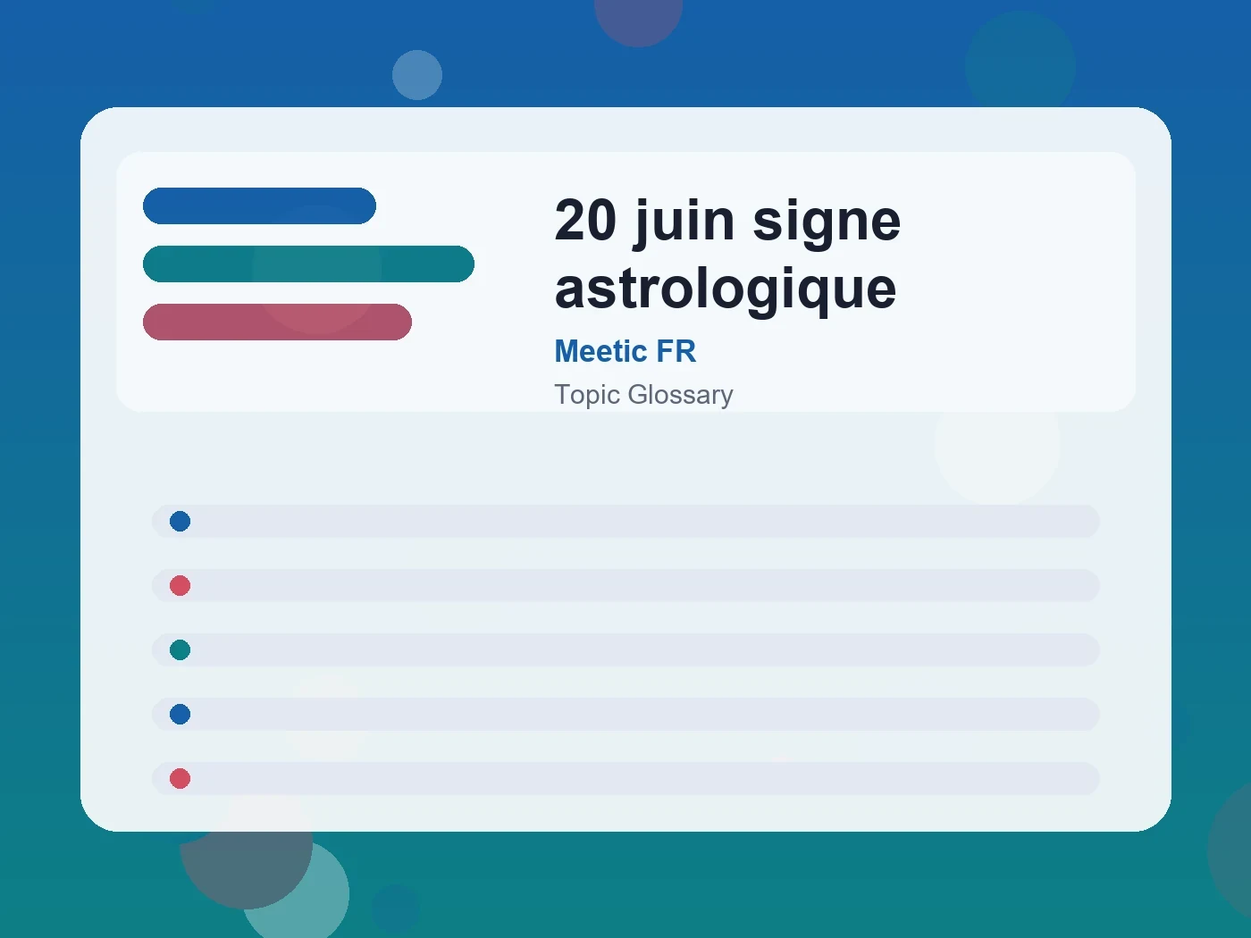 Meetic FR 20 juin signe astrologique guide visual