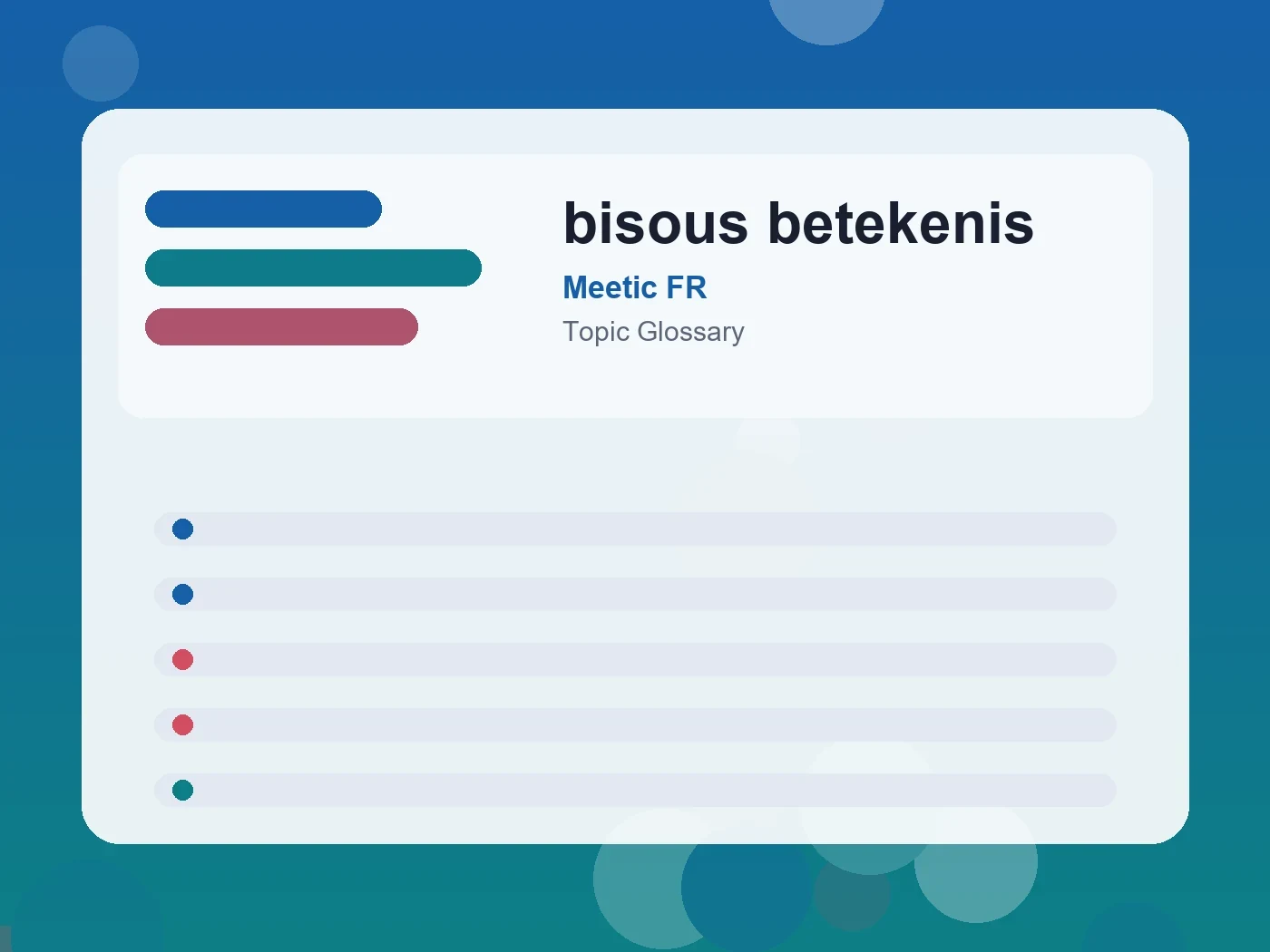 Meetic FR bisous betekenis guide visual