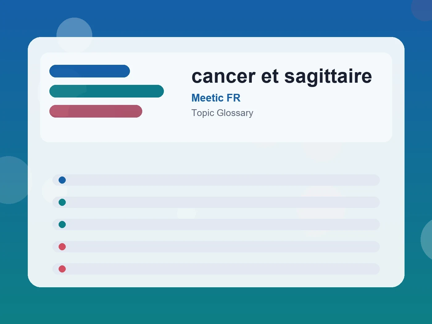 Meetic FR cancer et sagittaire guide visual