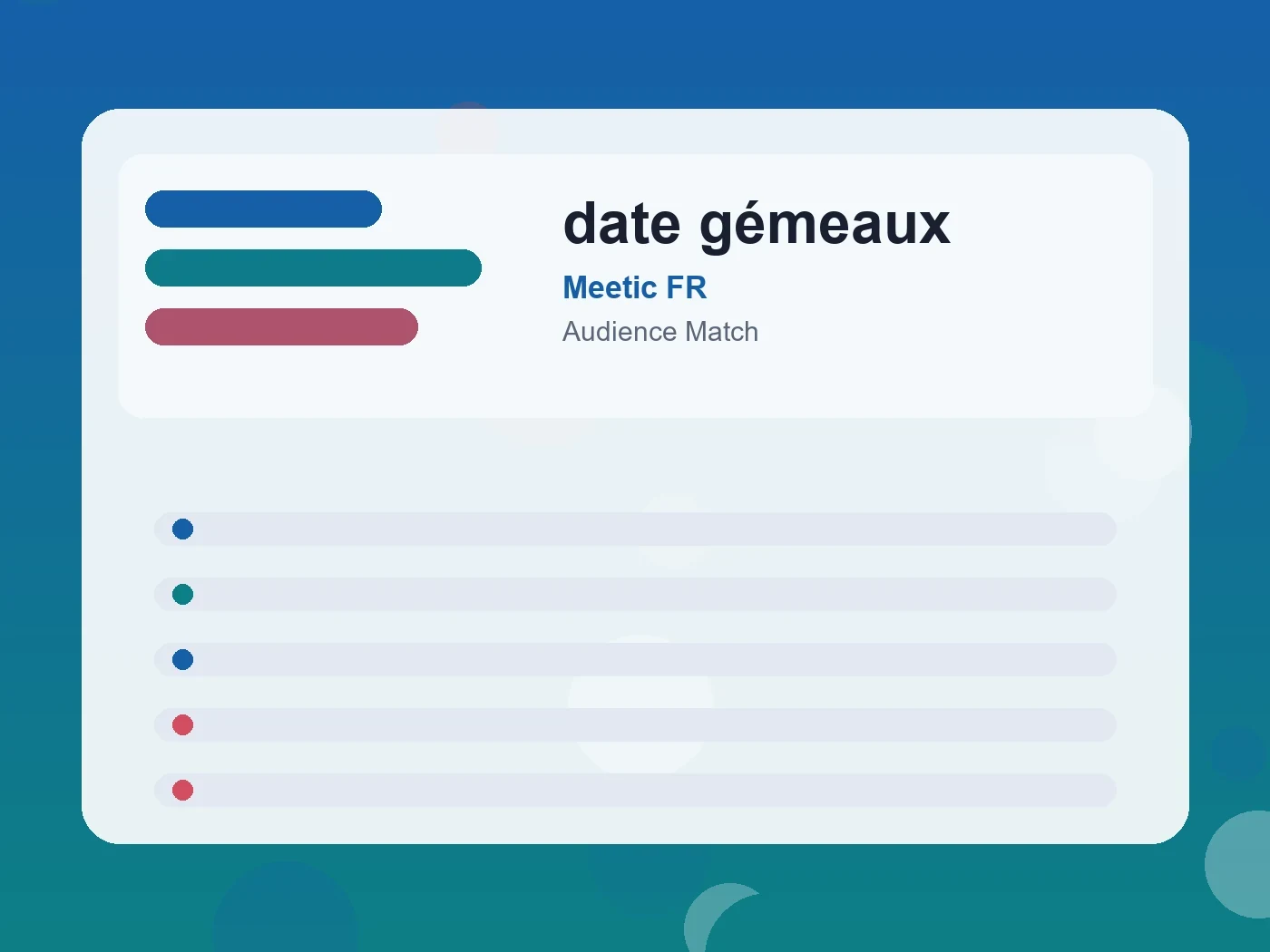 Meetic FR date gémeaux guide visual
