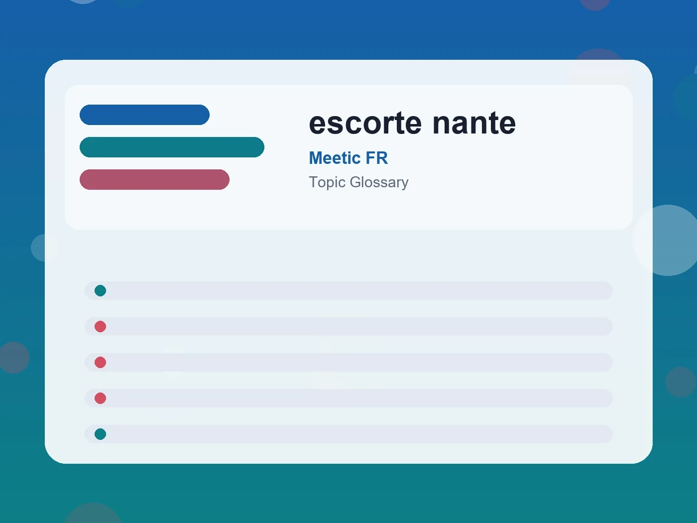 Meetic FR escorte nante guide visual