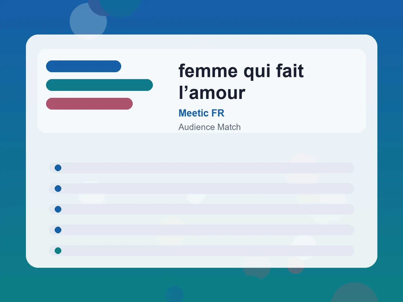 Meetic FR femme qui fait l’amour guide visual