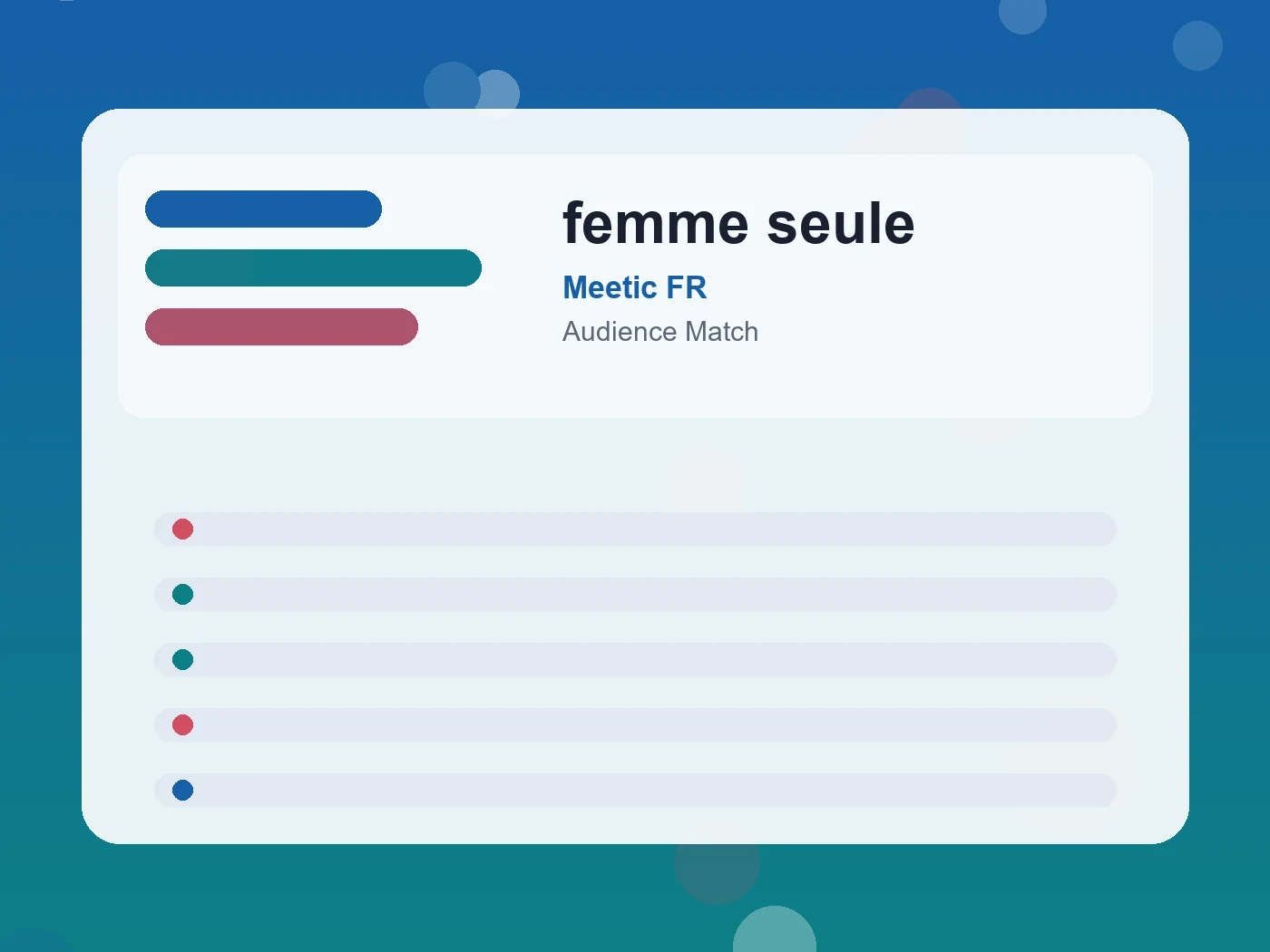 Meetic FR femme seule guide visual