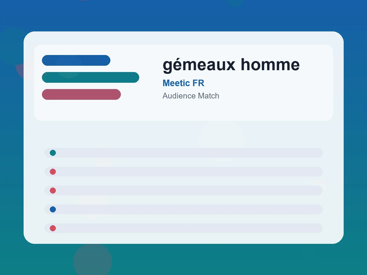 Meetic FR gémeaux homme guide visual