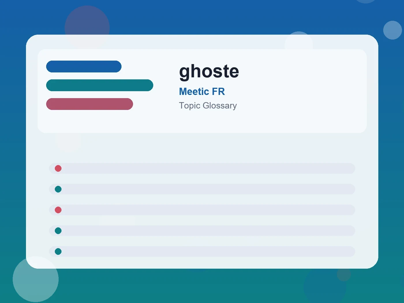 Meetic FR ghoste guide visual