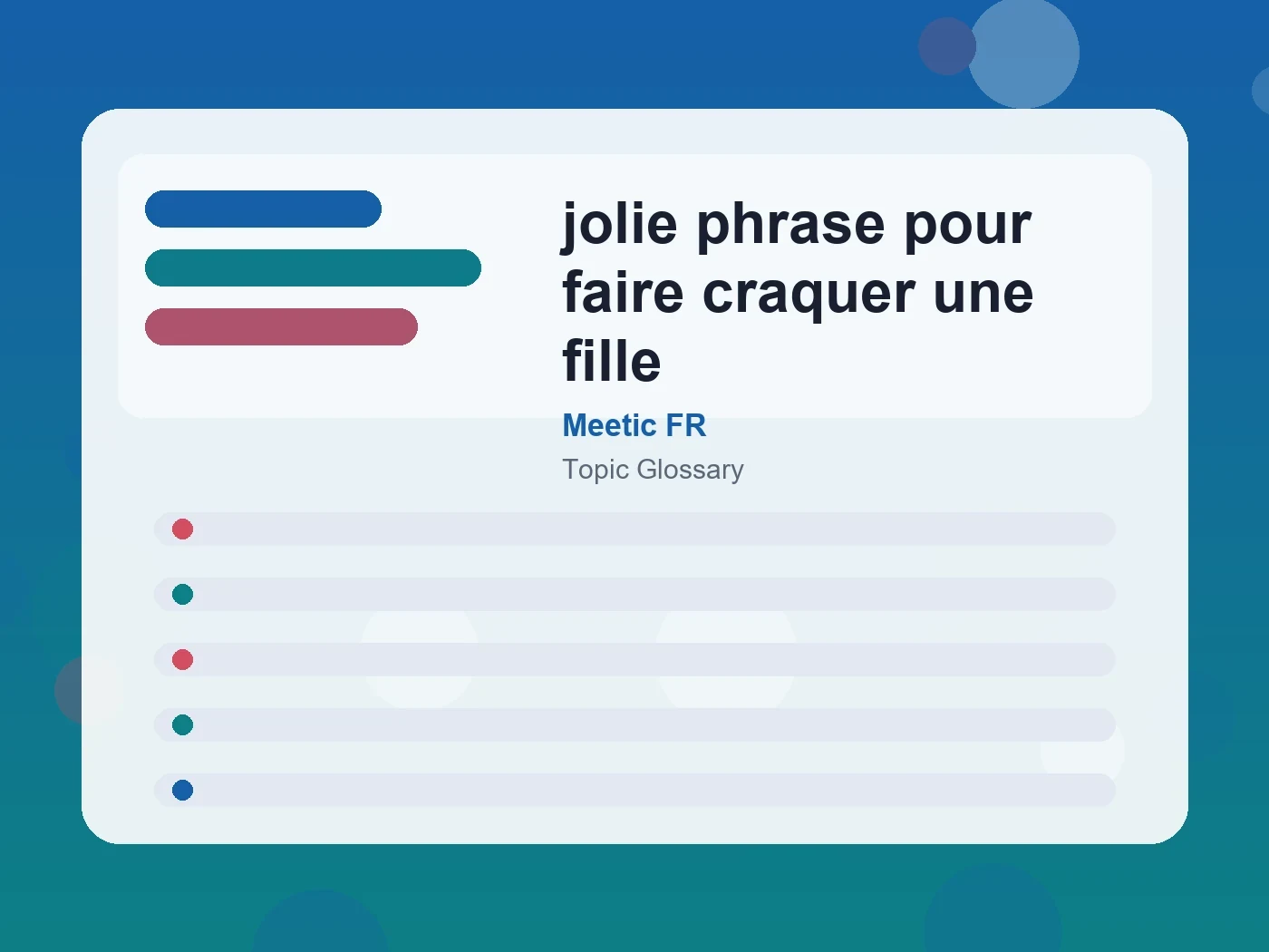Meetic FR jolie phrase pour faire craquer une fille guide visual