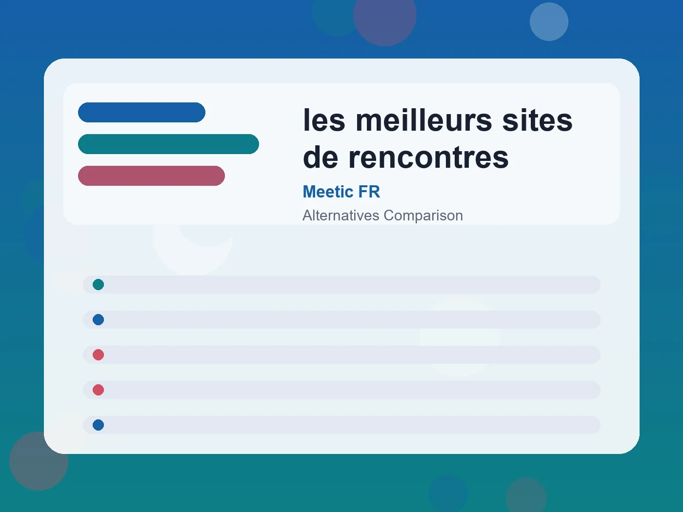 Meetic FR les meilleurs sites de rencontres guide visual