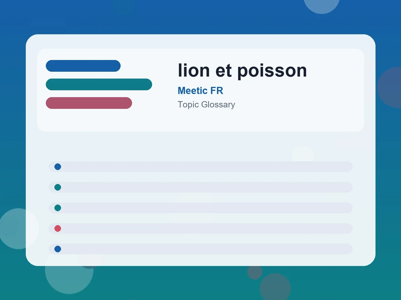 Meetic FR lion et poisson guide visual