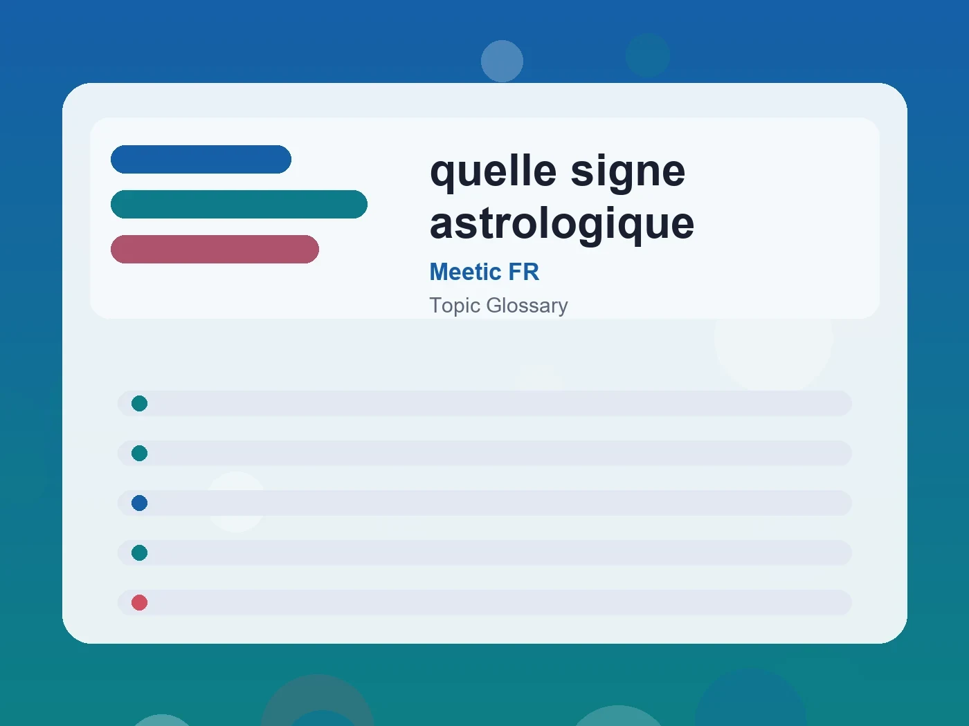 Meetic FR quelle signe astrologique guide visual