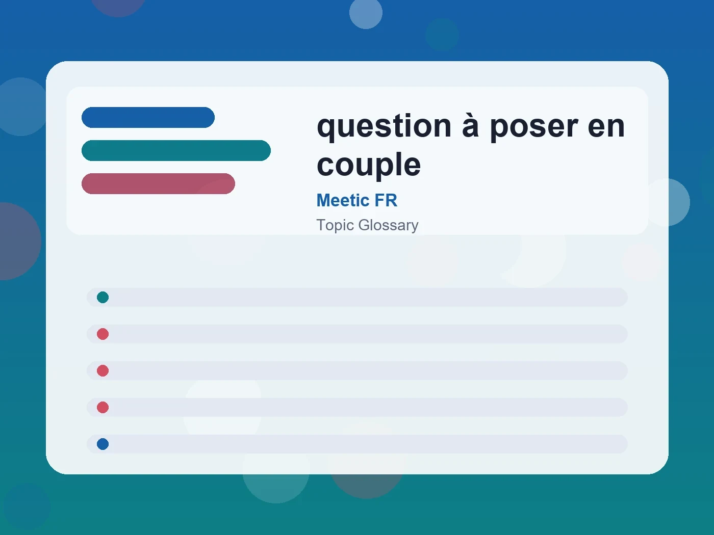 Meetic FR question à poser en couple guide visual