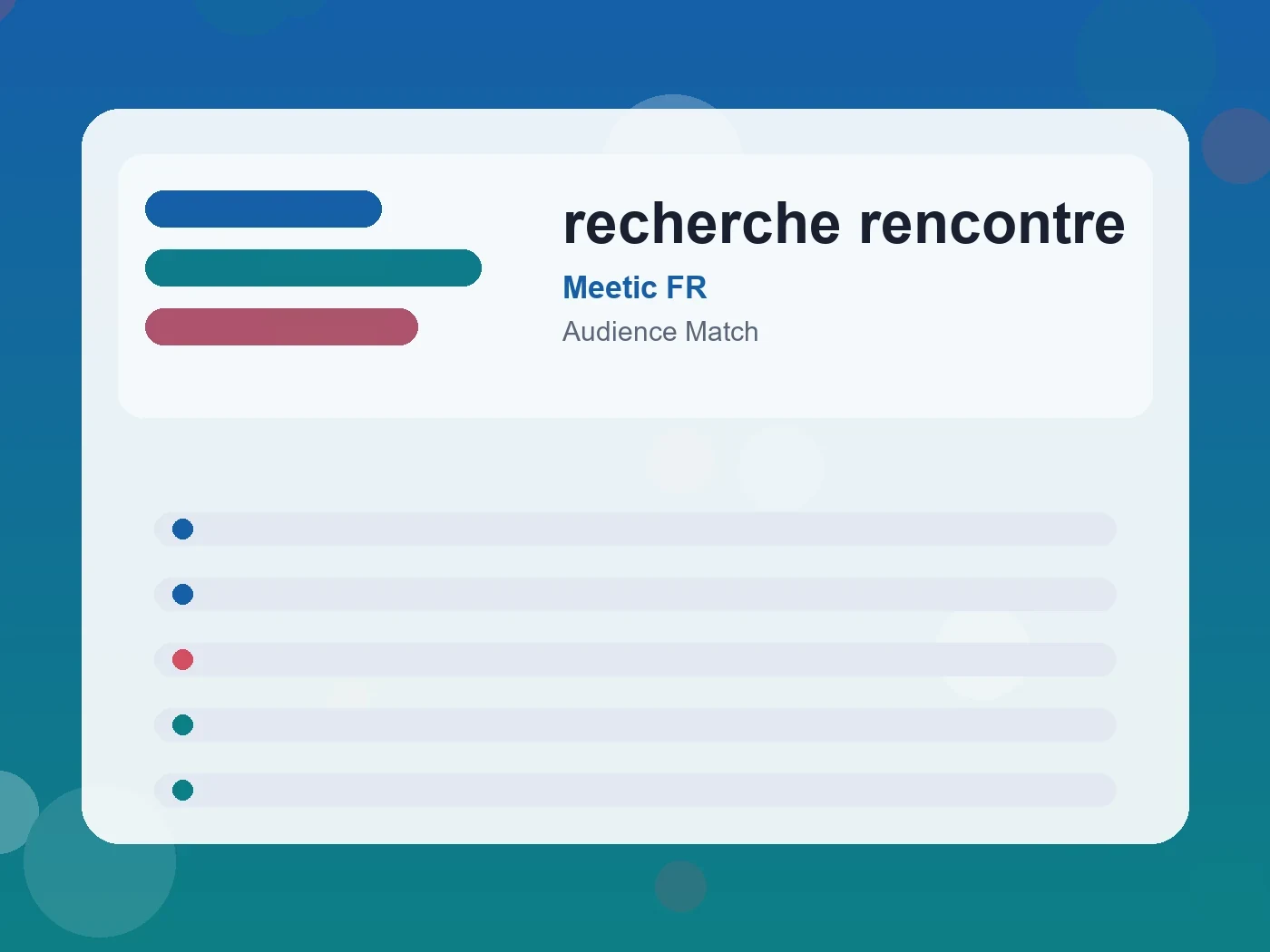 Meetic FR recherche rencontre guide visual