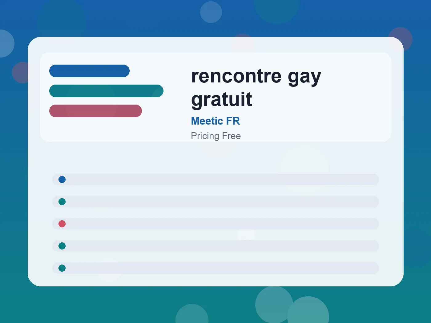 Meetic FR rencontre gay gratuit guide visual