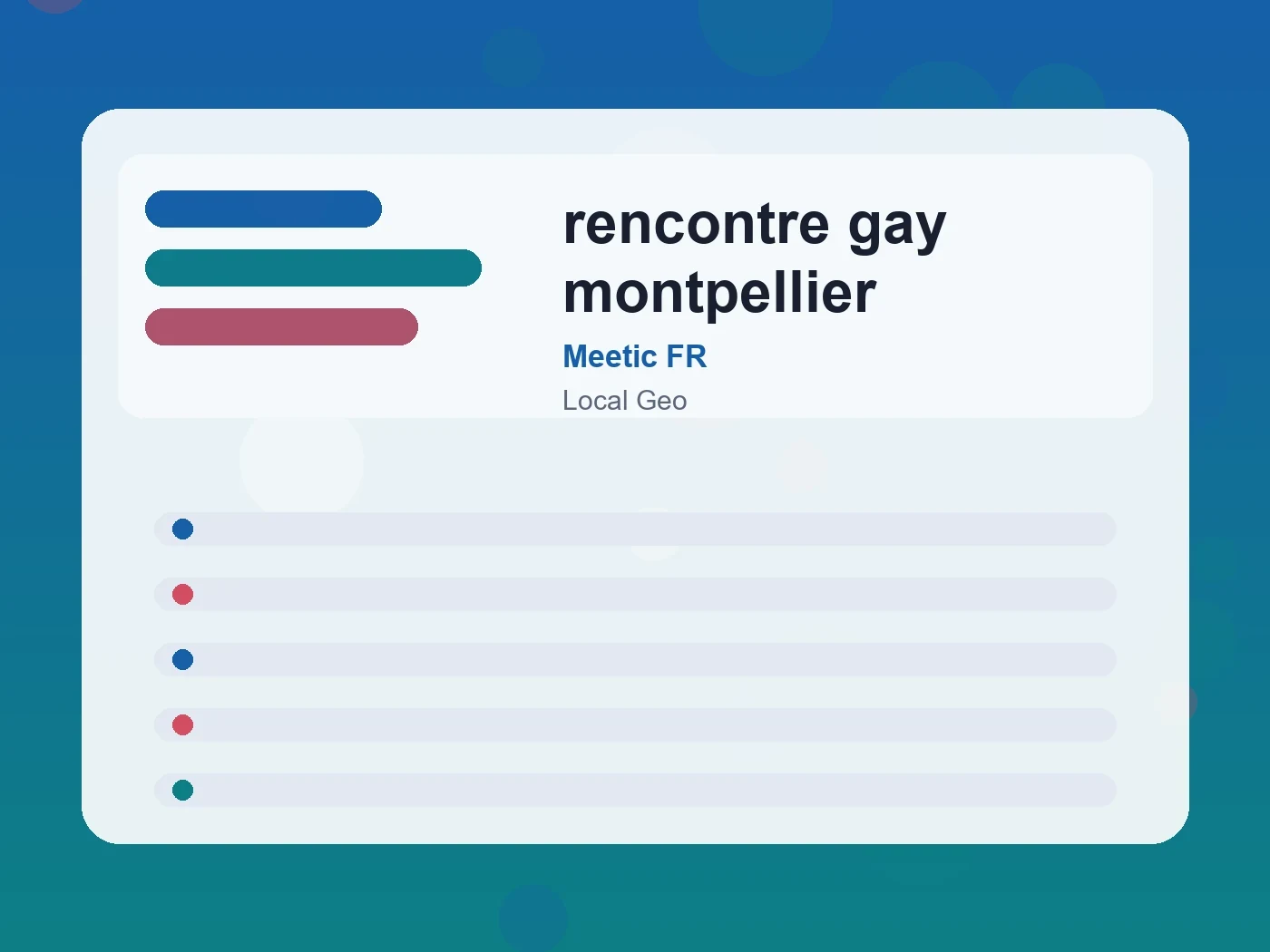 Meetic FR rencontre gay montpellier guide visual