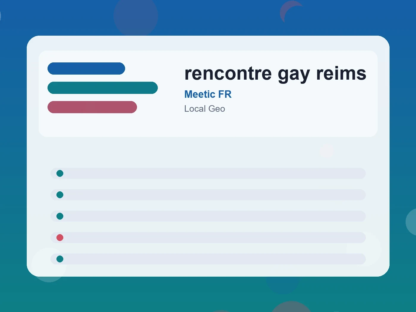 Meetic FR rencontre gay reims guide visual