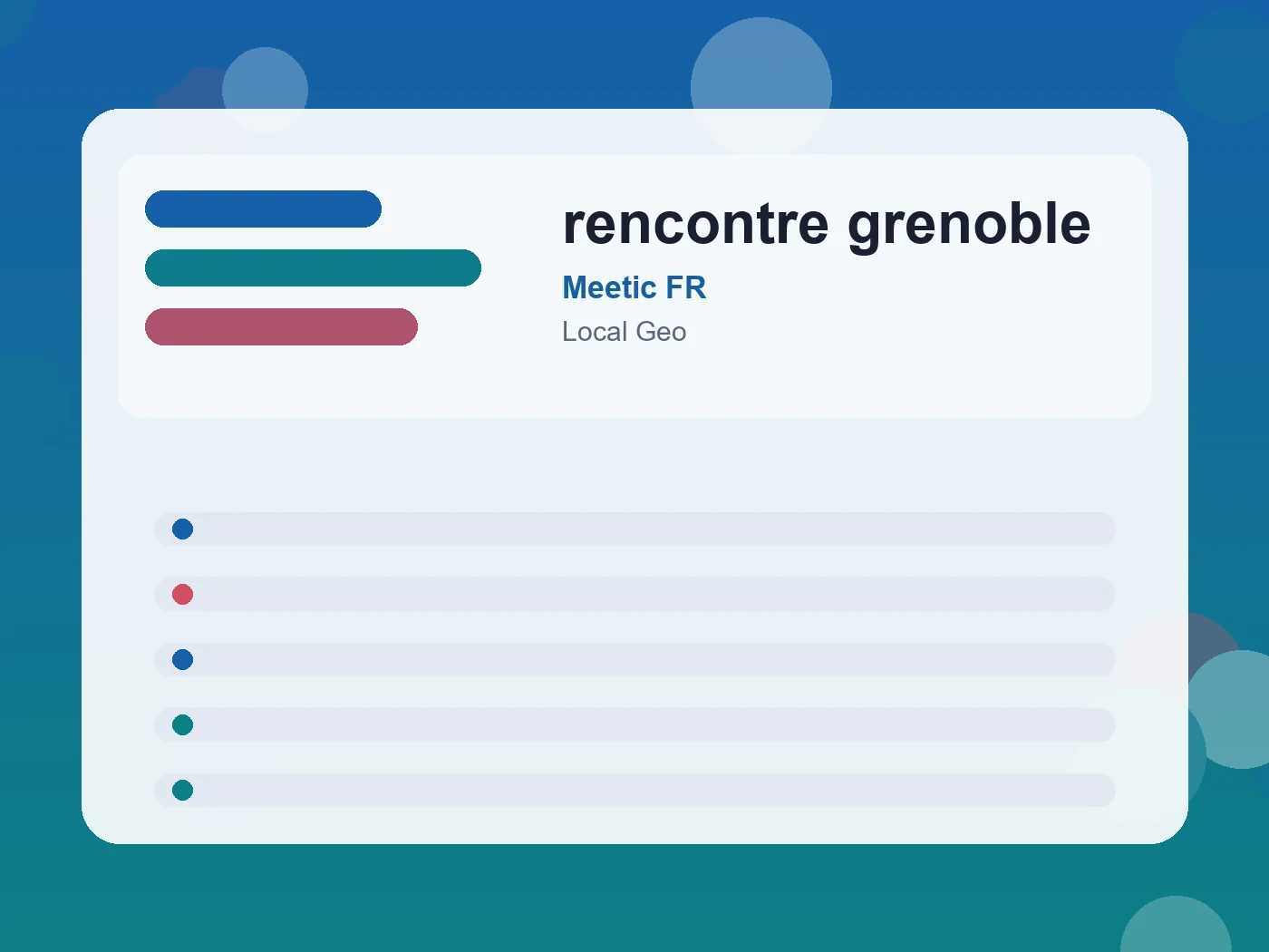 Meetic FR rencontre grenoble guide visual