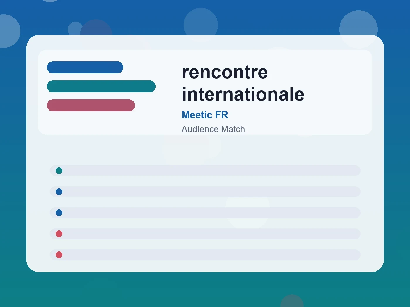 Meetic FR rencontre internationale guide visual