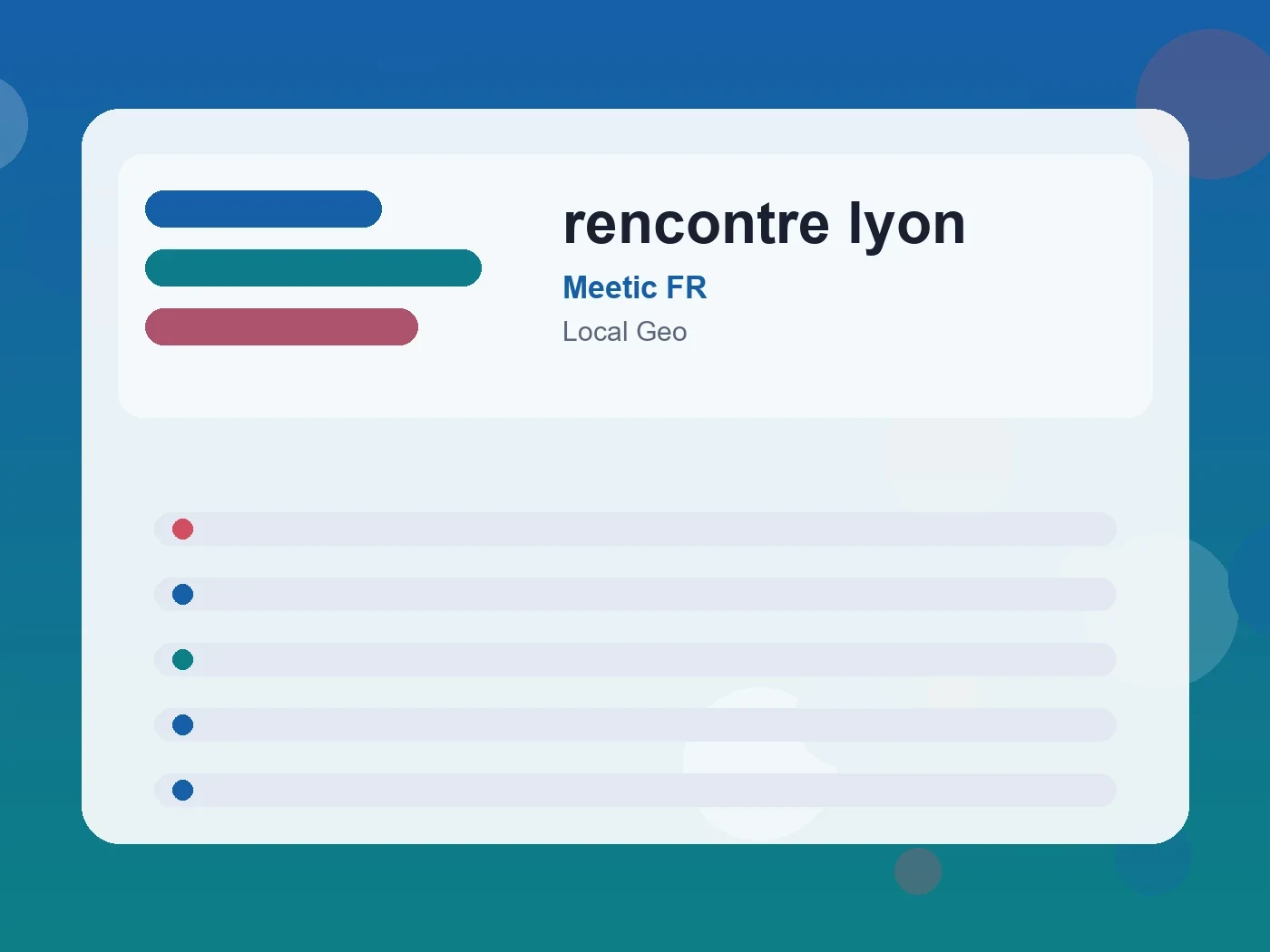 Meetic FR rencontre lyon guide visual