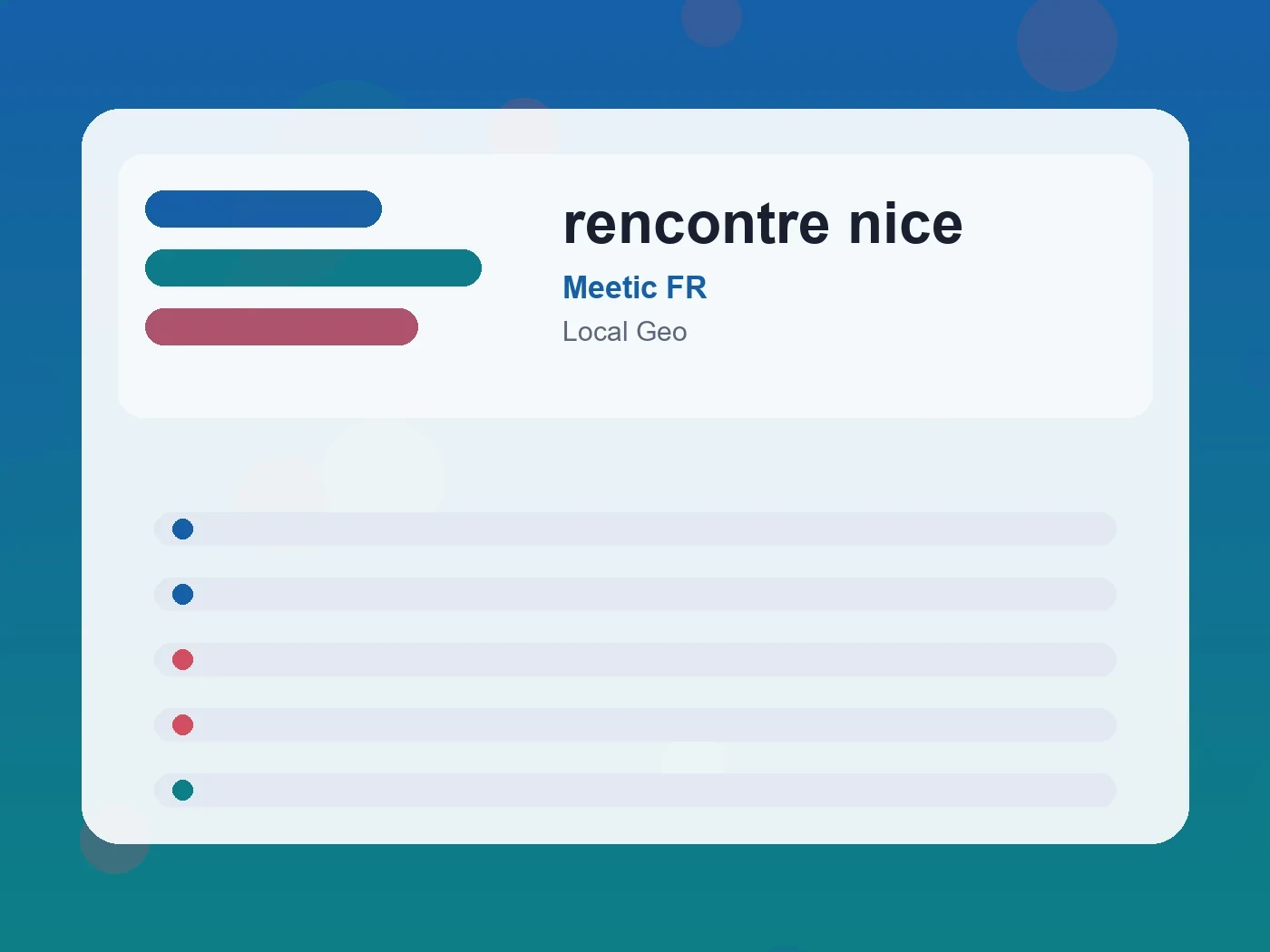 Meetic FR rencontre nice guide visual