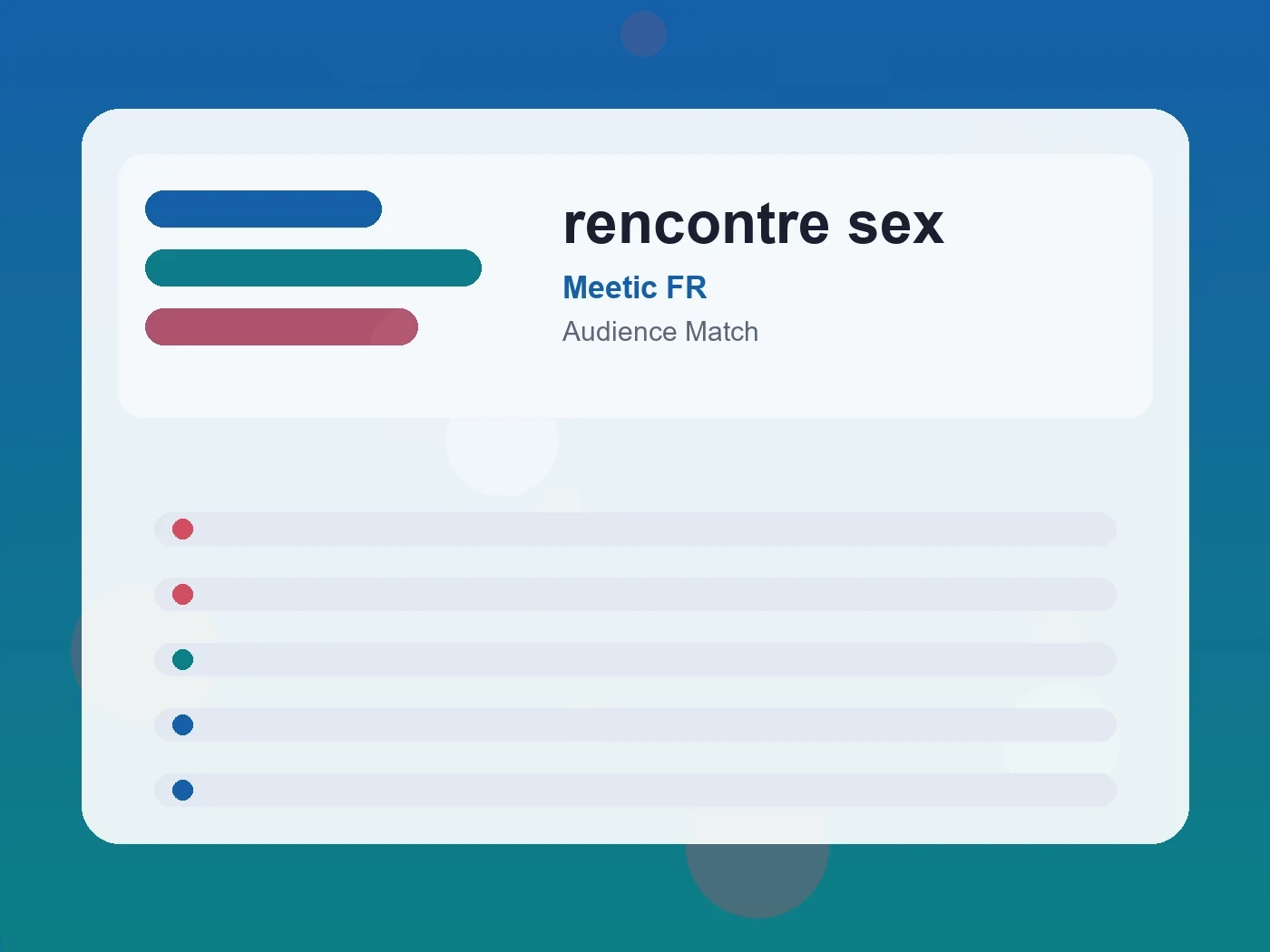 Meetic FR rencontre sex guide visual