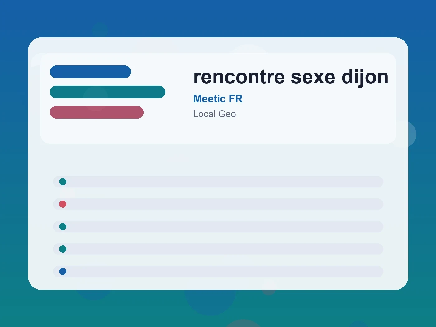 Meetic FR rencontre sexe dijon guide visual
