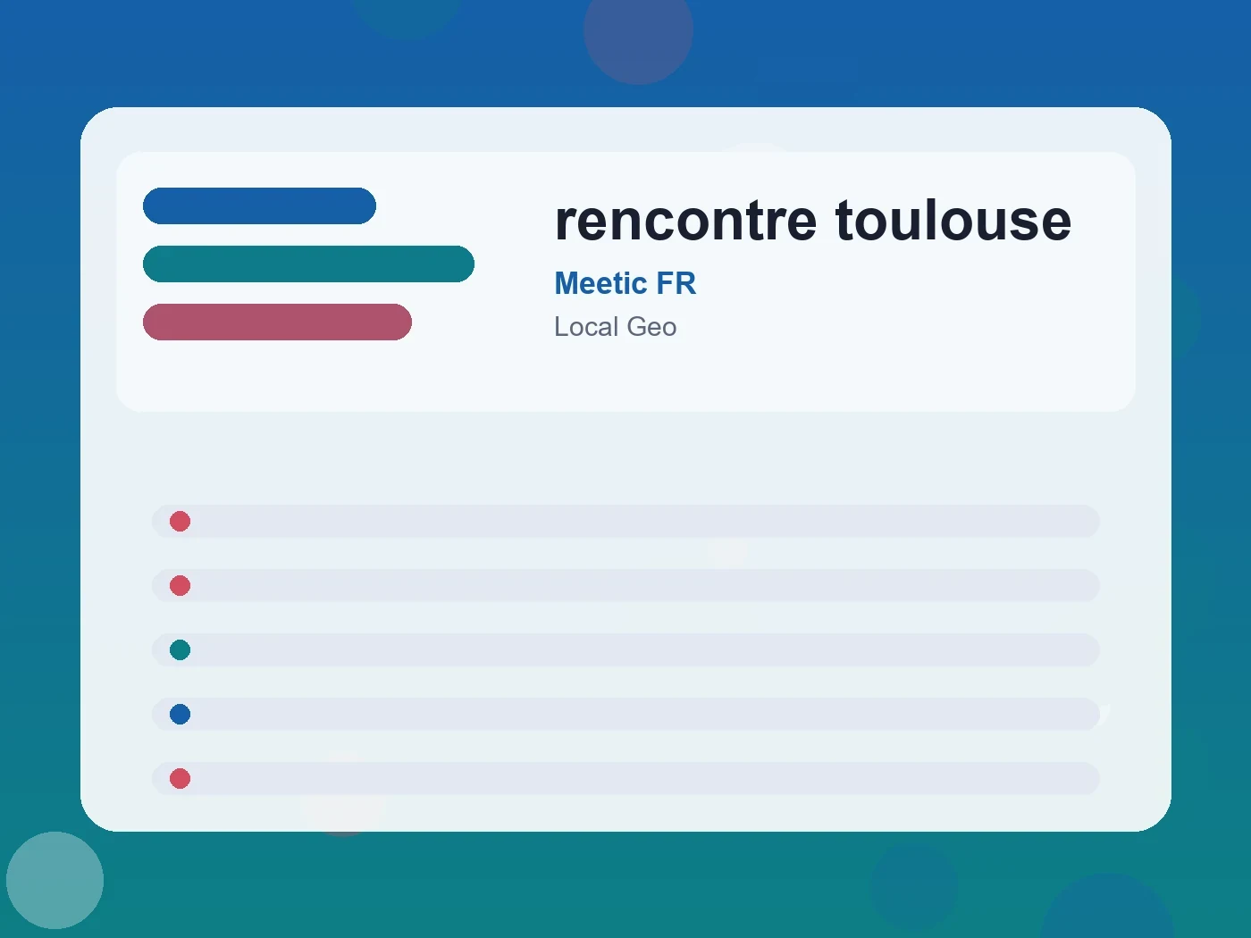 Meetic FR rencontre toulouse guide visual