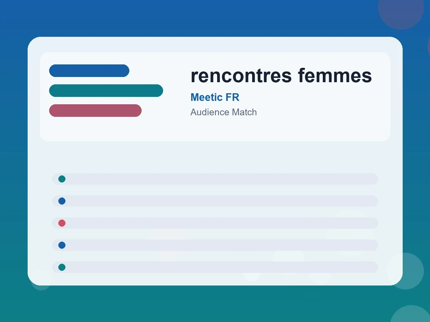 Meetic FR rencontres femmes guide visual