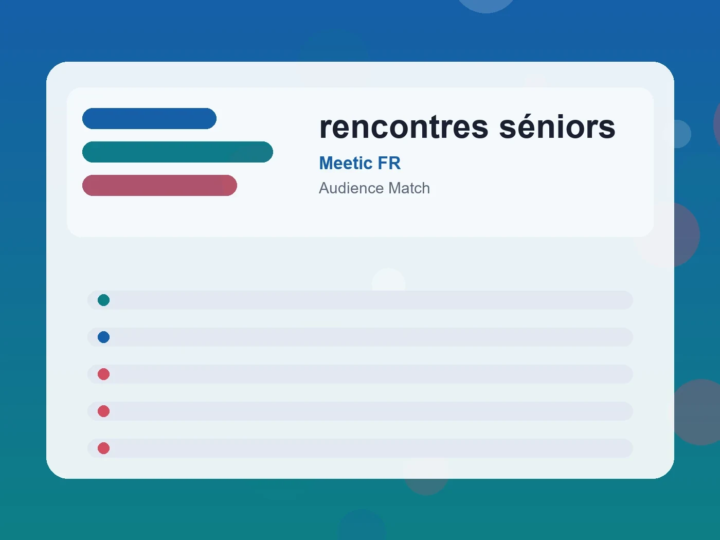 Meetic FR rencontres séniors guide visual