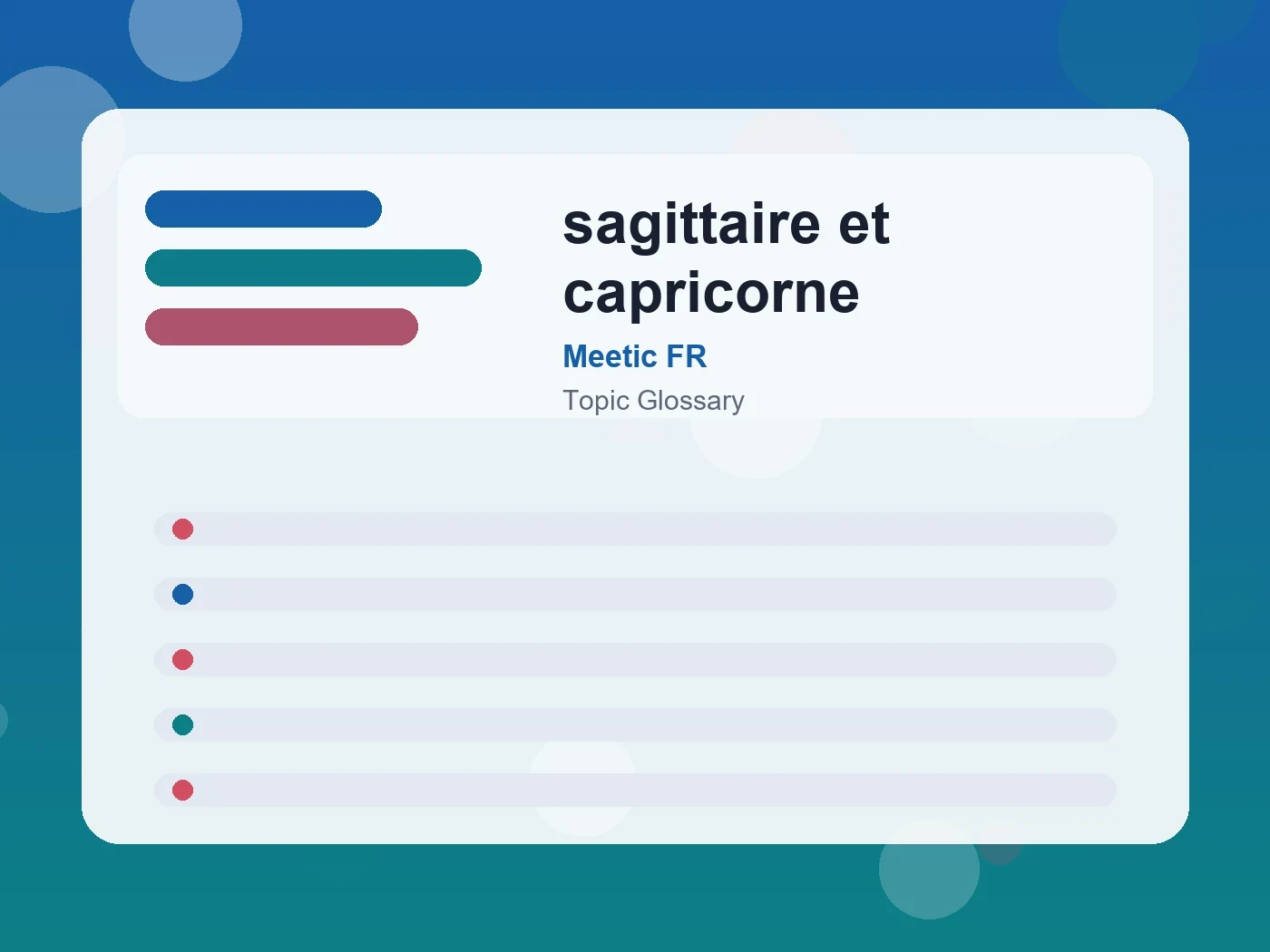 Meetic FR sagittaire et capricorne guide visual