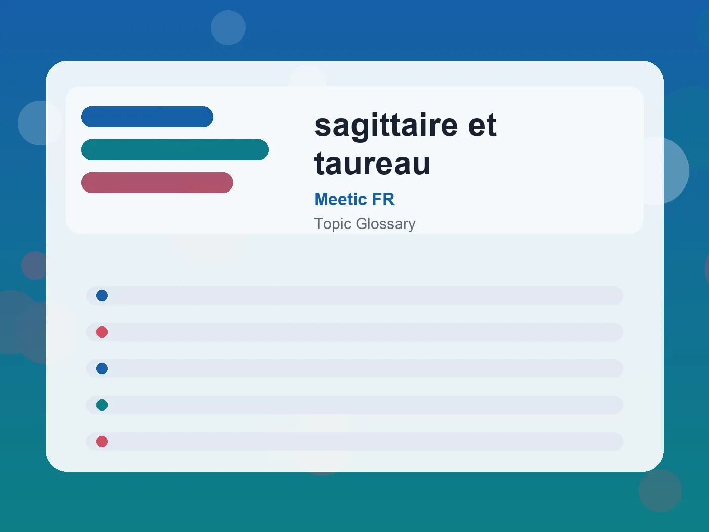 Meetic FR sagittaire et taureau guide visual