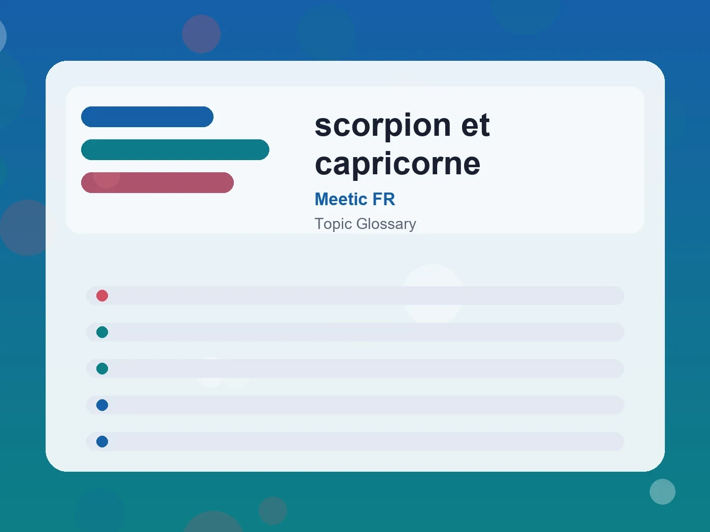 Meetic FR scorpion et capricorne guide visual