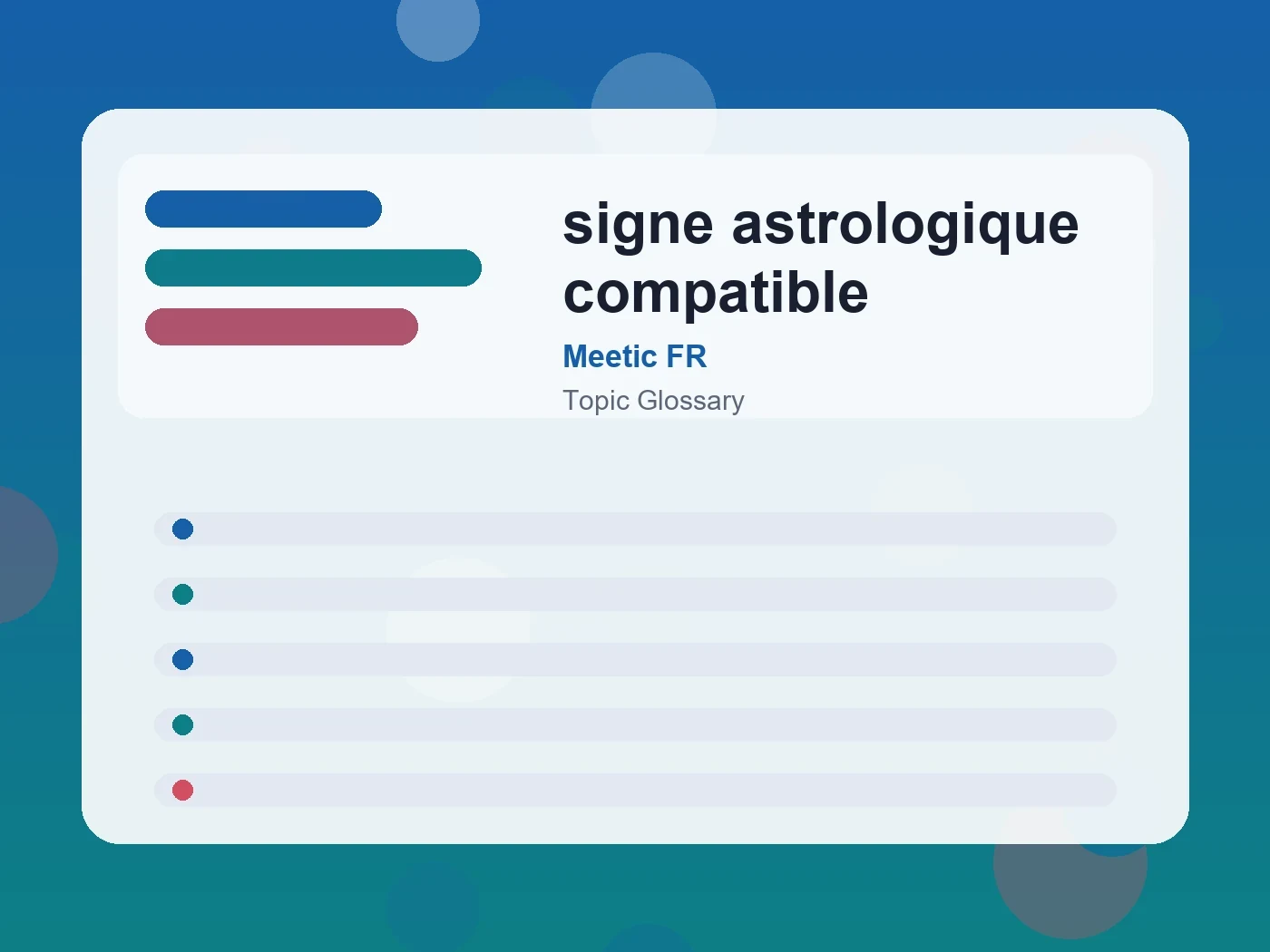 Meetic FR signe astrologique compatible guide visual