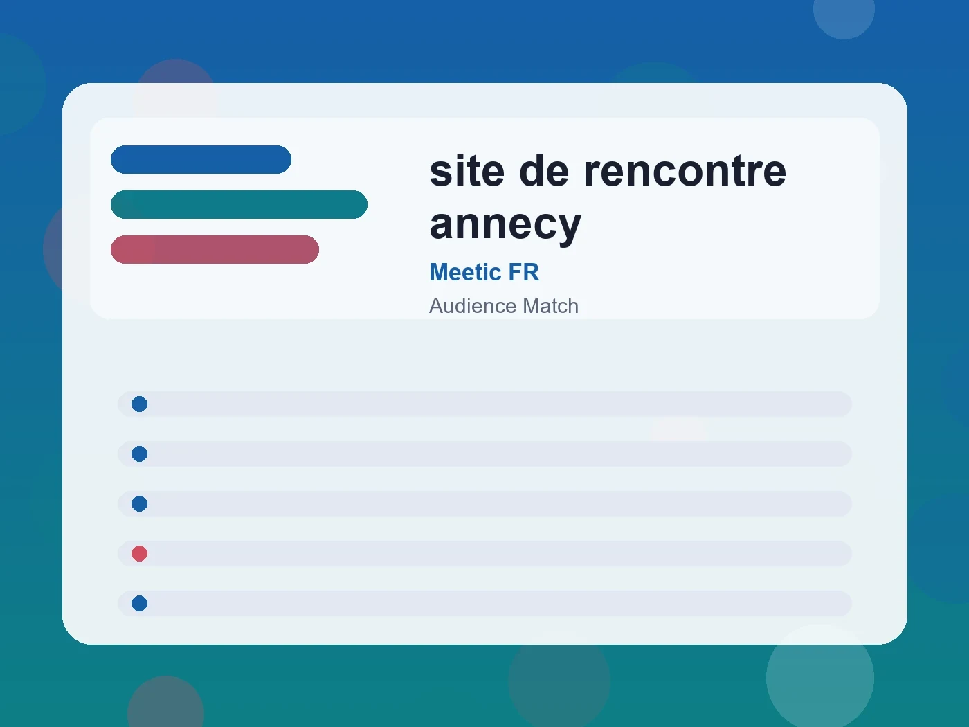 Meetic FR site de rencontre annecy guide visual