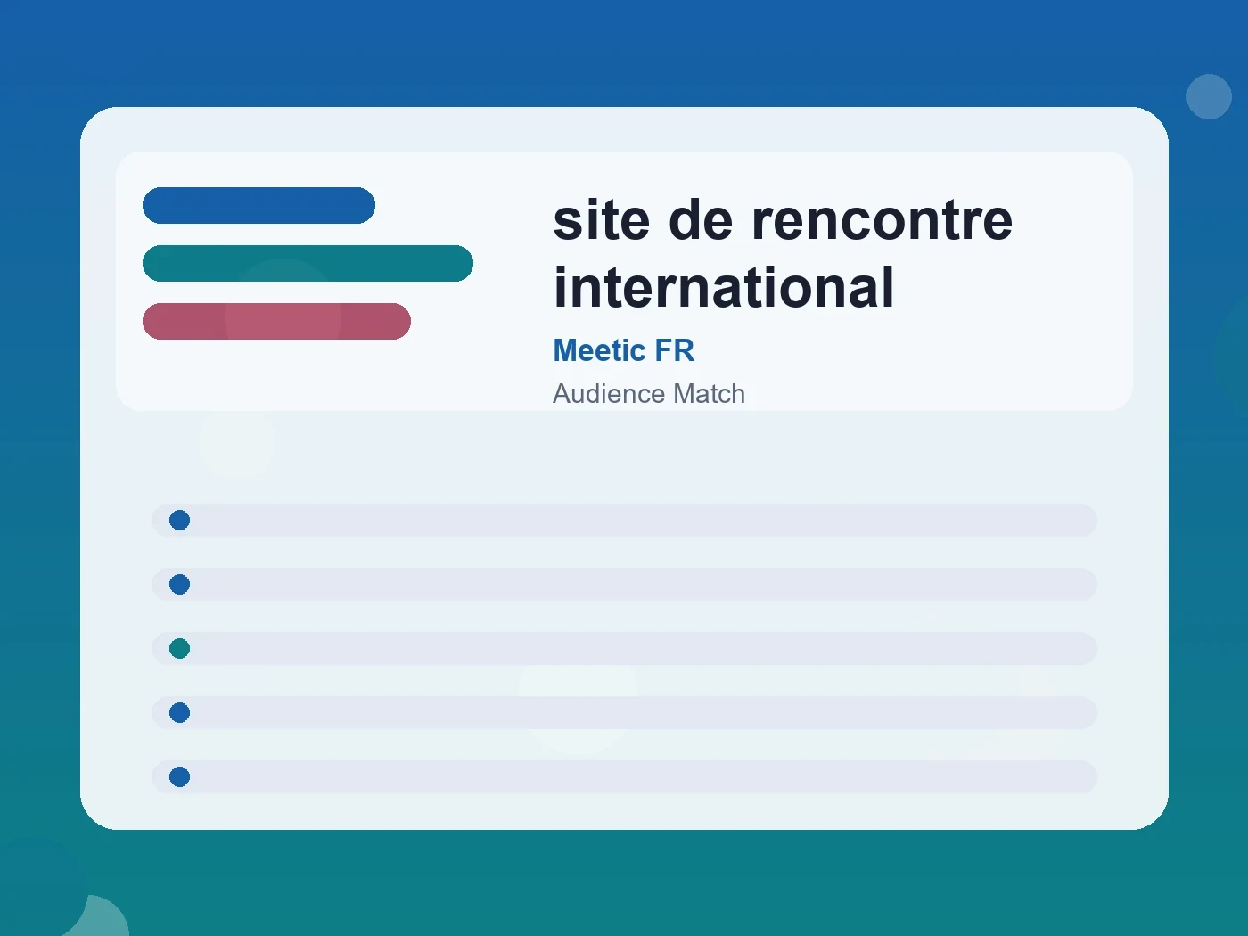 Meetic FR site de rencontre international guide visual