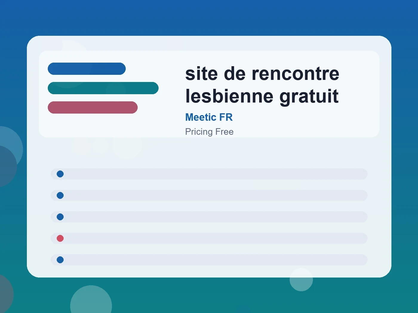 Meetic FR site de rencontre lesbienne gratuit guide visual