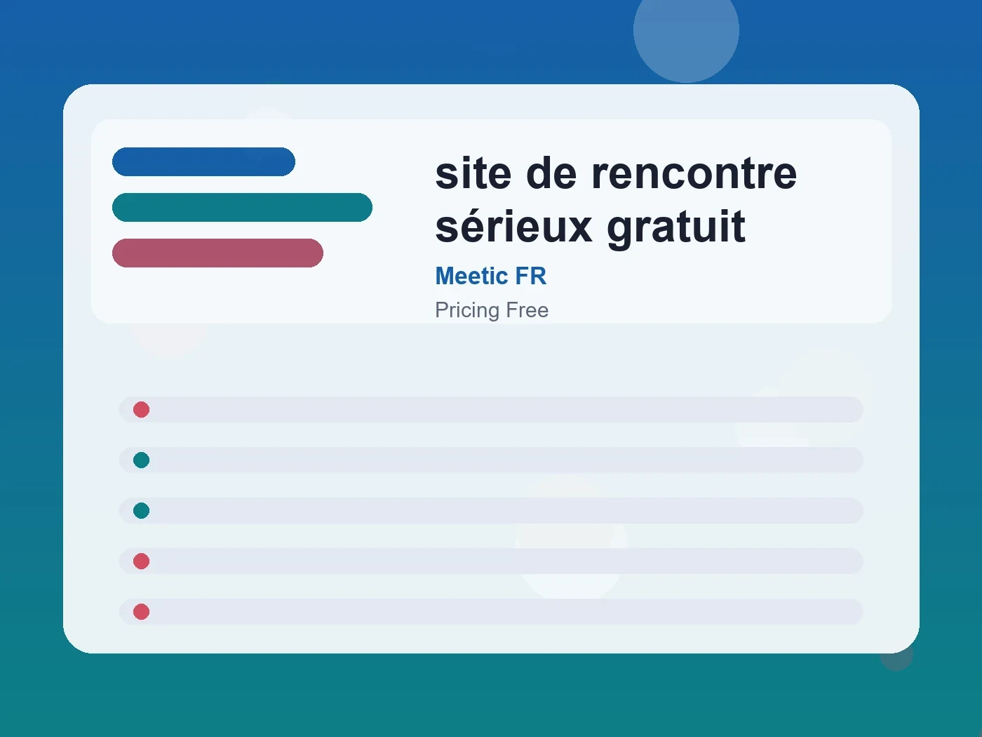 Meetic FR site de rencontre sérieux gratuit guide visual