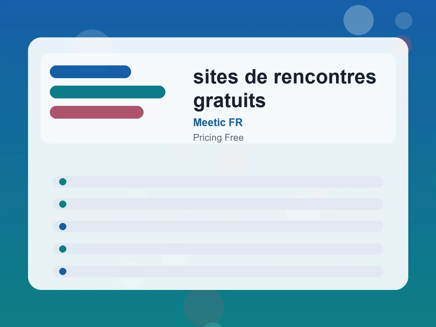 Meetic FR sites de rencontres gratuits guide visual