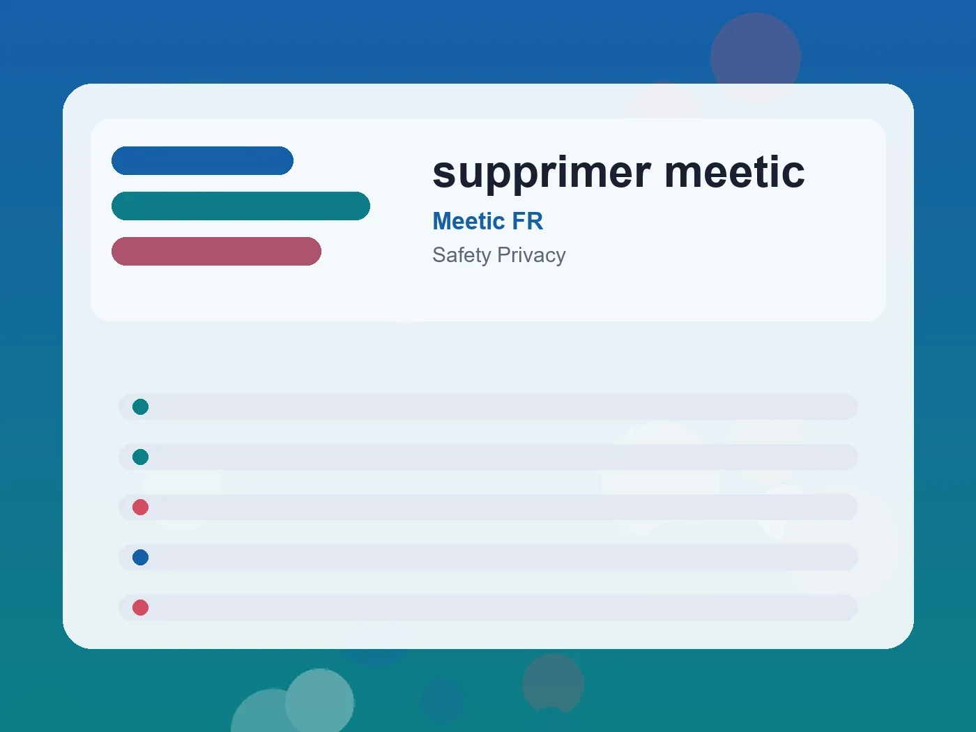 Meetic FR supprimer meetic guide visual