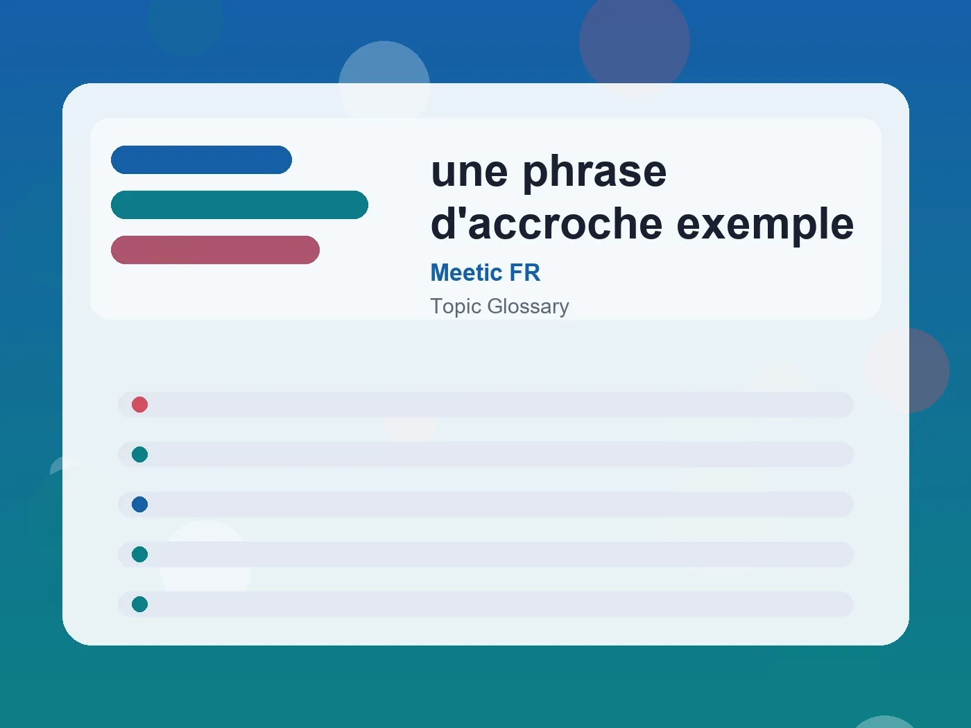 Meetic FR une phrase d'accroche exemple guide visual
